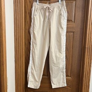 Maeve by Anthropologie Tenley Twill Track Pants, Medium